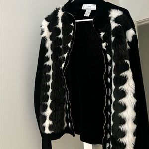 Faux Fur Black and White Jacket